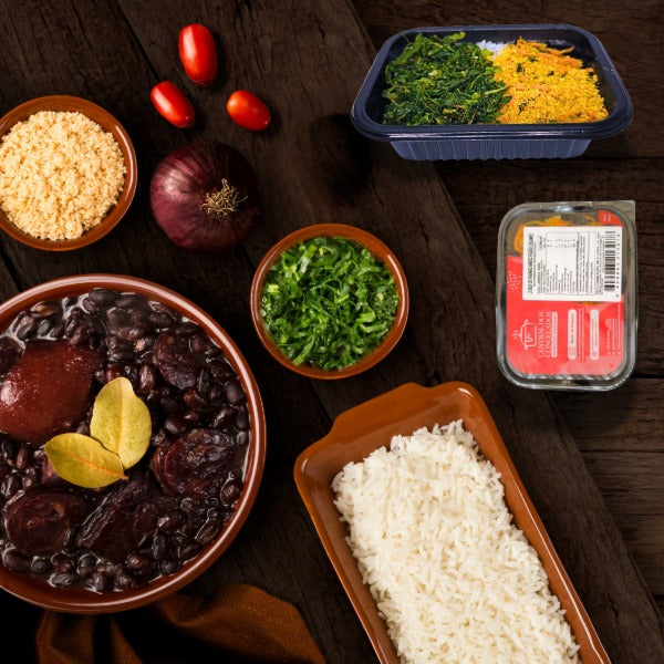 2 - FEIJOADA MAGRA ARROZ FAROFA E COUVE MANTEIGA 300G