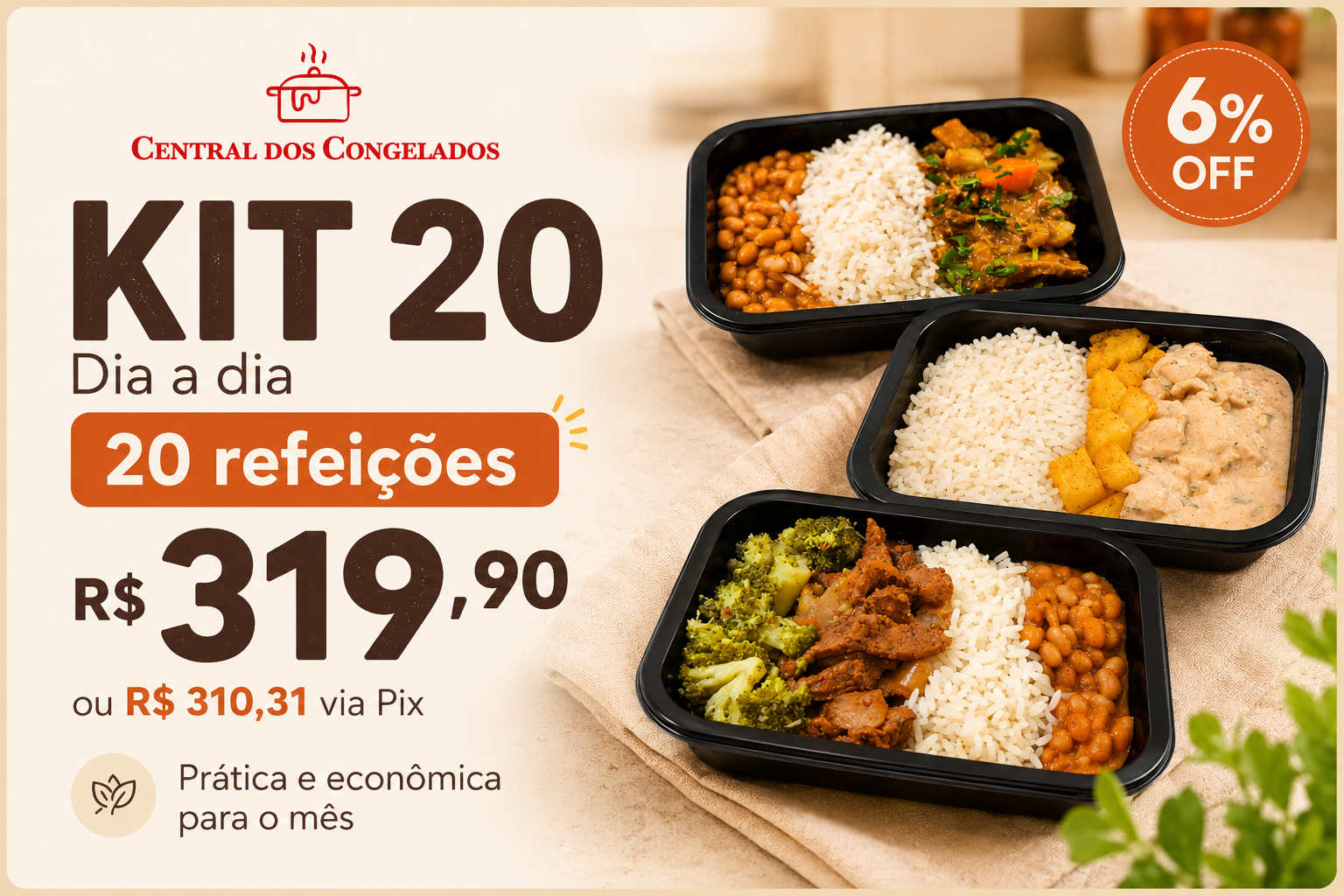 KIT 20 UNIDADES DIA A DIA