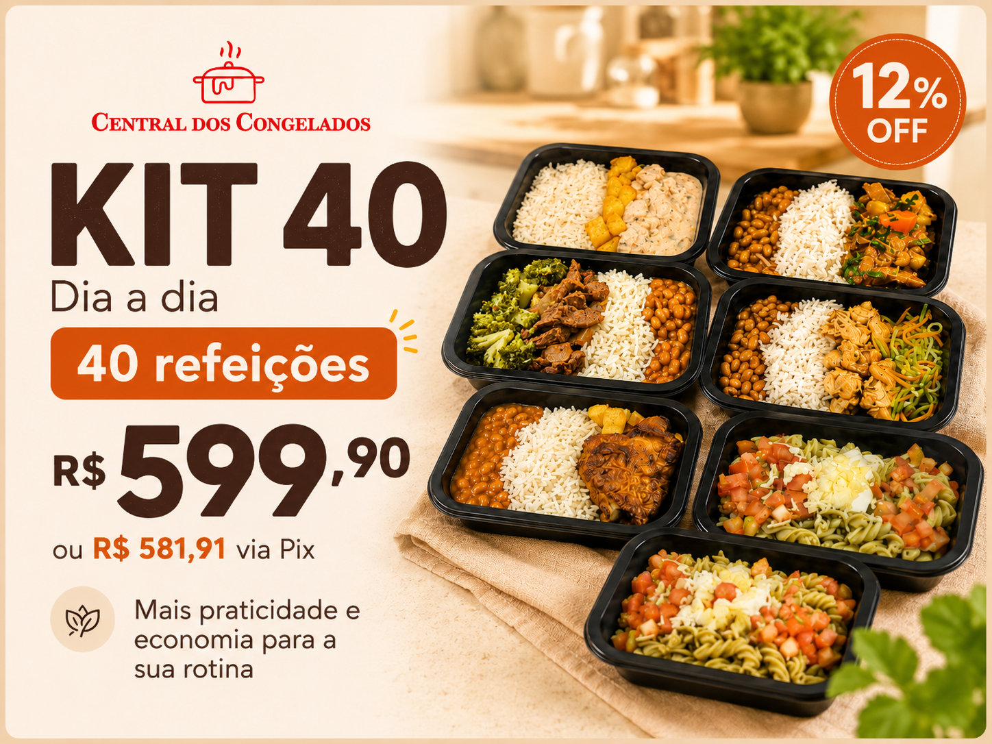 KIT DIA A DIA 40 REFEIÇÕES
