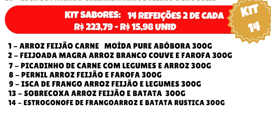 KIT 14 UNIDADES DIA A DIA