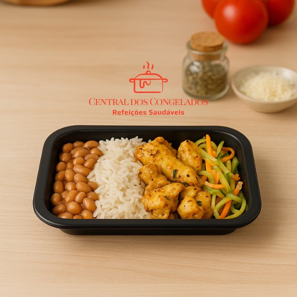9 - ISCA DE FRANGO LEGUMES FEIJÃO ARROZ  300G